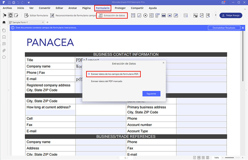 extraer datos de pdf a Excel