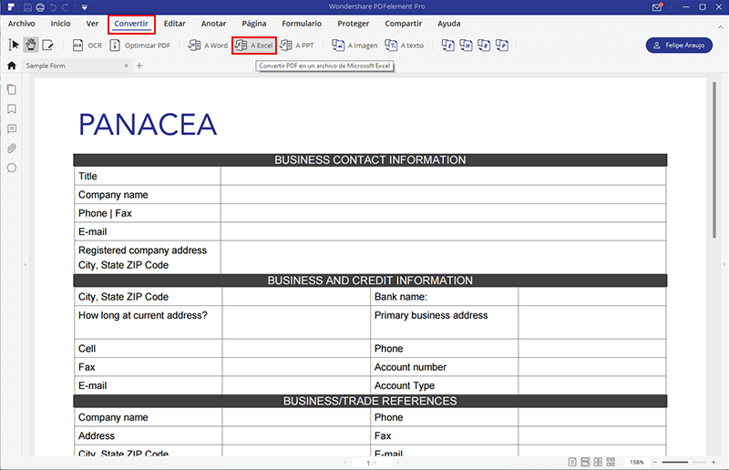 convertir un PDF protegido a Excel