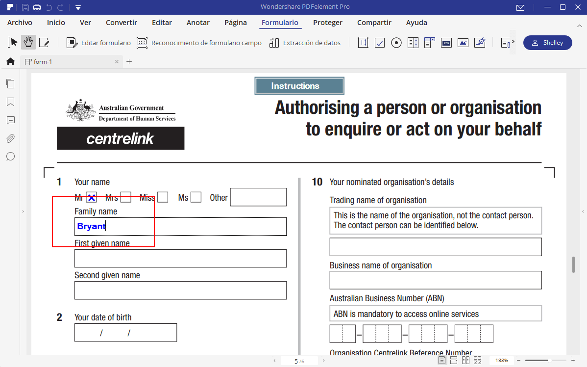 cómo convertir un a pdf en un formulario para rellenar