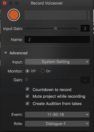  Create Audition from Takes -1