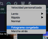 Filmora 9 para Mac cambia la velocidad del video 