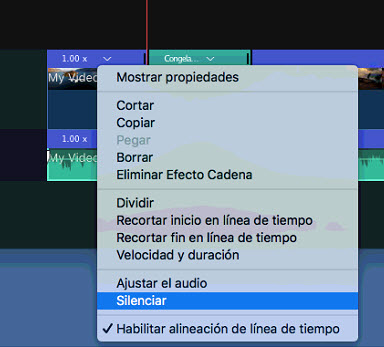   Filmora9 para Mac Edición de Audio