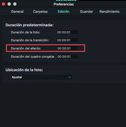 Filmora Mac Title duration