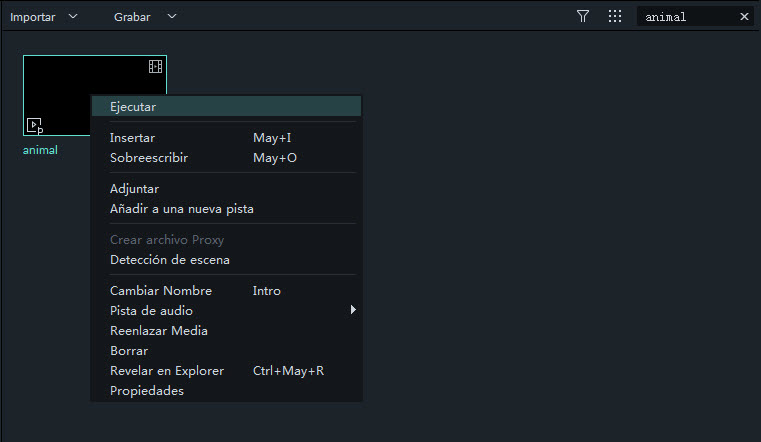 añadir la opción de clips en Filmora 9